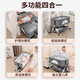 Jingmengyuan berceau mobile multifonction pliant pliant nouveau-né berceau d'épissage avec table de couches de couches de couches de couches de couches de couches + matelas marron coco + net moustique + panier de rangement