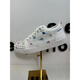 
European Station CL2024 new rivet red sole shoes personalized canvas ripped starry sky small white shoes versatile casual board shoes 9913 white leather 40