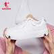 Jordan women's shoes, leather sports shoes, leather face casual trends, versatile Air Force No. 1 thick sole height-enhancing white shoes