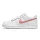 NIKE耐克男女鞋新款DUNK LOW复古滑板鞋 运动休闲鞋DH9765_100 白-金属红 35.5