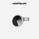 Montblanc MONTBLANC men and women silver round cufflinks 116636 gifts