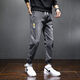 Fesshi-cho jeans men's 2023 spring and summer new trendy brand loose trousers for boys spliced ​​casual Harun work pants Large pocket Harun grey XL [recommended 120-135 Jin [Jin equals 0.5 kg]]