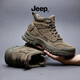 Jeep Jeep Martin Boots Men's Winter 2024 New Sports Soft Sole Slip-Slip Hiking Shoes Working High Top Retro Fashion Boots Khaki 40