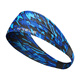 
WRELS outdoor sports wide hairband running basketball fitness sweat-absorbing and anti-slip headband personalized printed street dance men and women tie-up hairband lightning red