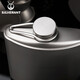 SILVERANT Silver Ant pure titanium large hip flask portable titanium alloy flat hip flask outdoor portable wine set camping lightweight warm wine cooking titanium crystal 500ml hip flask + titanium funnel