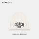 COACH brand direct supply 100% sheep wool embroidered knitted beanie hat for men and women, white CU806 gift