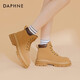 Daphne's official Martin boots female plus velvet thickened winter 2024 explosion full retro boots children boots boots rhubarb female retro yellow 37