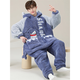 Shantoulin Village Shark Herren Herbst und Winter Großgröße einteiliger Pyjama 2024 Teenager Plüsch verdickte Korallenfell Heimkleidung ypf einteilig 3891 Braune Hirsche M Größe 160c/95jin [Jin gleich 0,5 kg]