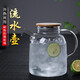Poqing high temperature resistant fruit flower teapot glass household tea boiler large capacity thickened teapot kettle tea set pure steel lid flow kettle 1L