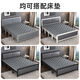 Baiyuda folding bed household double bed simple lunch break rental house adult wooden bed bedroom spliced single bed iron bed 1.2 meters gray bed frame + gray bed surface + brown pad