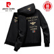 皮尔卡丹（pierre cardin）欧洲站刺绣连帽夹克外套男士春秋季2024新款黑色时尚潮小蜜蜂男装 黑色 PG9888蜜蜂带帽 XL
