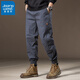 
Jeanswest casual pants for men in summer thin loose typants for versatile men’s pants trendy sports work pants for men’s ice silk pants gray L [recommended 130-150Jin [Jin equals 0.5 kg]]