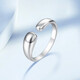Mengjinyuan Platinum Ring PT950 Water Drop Minimalist Ring Opening Adjustable Gift for Girlfriend’s Birthday