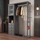 Shaochengke Massivholzbügel Kleiderspiegel integriertes Haus Schlafzimmer Wohnzimmer Kapuze Rack Rack Multifunktion Aufbewahrung Kleidung Rack Walnuss Farbe 120 cm (Paketinstallation)