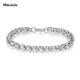 Miss JuJu Platinum Bracelet Men's pt950 Platinum Bracelet Men's Personalized Round Twist Pattern Broad and Thick Bracelet (Customized) 41g Length 20cm Thick 6.2mm More return less supplement