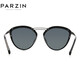 帕森（PARZIN）尼龙片偏光太阳镜女 时尚防晒金属框开车驾驶防晒潮墨镜 PZ9755 黑框黑灰片