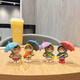 Gelun Cute cartoon desktop character small ornaments creative office healing mini couple micro landscape decoration two dolls put on umbrella combination A