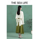 The Sea Life OU Hai Yisheng Ice Silk Shirt Women's Automne Back Hollow Design Acetate Tabill