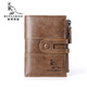 Binli Kangaroo Retro Herren Brieftasche Kurzgeschäft Anti-Diebstahl Kauf Brieftasche Männer vertikaler Multifunktions-All-in-One