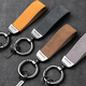 Meizao Top-Layer Cowide Car Schlüsselbund Echtes Lederanhänger High-End-Schlüsselbund Ring Ring Kreative personalisierte Männer und Frauen Leder Lanyard Schwarz [Top-Layer Cowide Keychain]