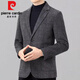 Pier Cardin Casual Wollanzug Herrenjacke Herbst und Winter Neue Stil Business koreanischer Stil Doppelseitiger Wolle High-End-Business-Anzug Männer 3291 Stile: Dunkelgrau 170/48