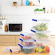 JPHZNB Refrigerador rectangular de plástico transparente Cocina especial Almacenamiento de sellos comerciales Grado de alimentos Grandes caja de refrescos SEAL 9901