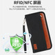 Sky Forest Passport Bag Travel Document Storage Ticket Clip RFID Card Bag Multi-function Zipper Passport Clip Black