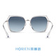 Hai Lien Polarized sunglasses for women's new sunglasses with large faces, slimming and UV proof Internet celebrity drivers' driving special driving mirror polygonal hollowing can be equipped with myopia mirror N6621 [Blue + Blue Film] N6621-N65