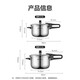 SUPOR pressure cooker 304 stainless steel household pressure cooker magnetic stove open flame universal double bottom thickened large capacity pressure cooker YW243JA1 24cm