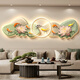 Mi Ling Jiuyu Picture Living Room Sofa Background Wall Decoration Painting Light Luxury High-end Stone to Run and Hang New Chinese Wall Jiuyu Playing B Warm Light Light Light Luxury 12035cm Double Layer UV Acrylic Carved Light Luxury I