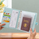 Qiaoyi ID Speichertasche Kartenpaket Datei Haushalt Registrierungsbuch Impfbuch Buch Baby Geburtsurkunde Tragbarer Passport Lose Leaf Book Speicher [A5 Blue Lose Leaf Book + 10 Transparent Bag]