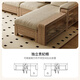 
Big Ye and Maple Solid Wood Sofa Nordic Style Ash Wood Sofa Large Apartment Sofa Living Room 2025 New Log Style Sofa Four-person Seat + Imperial Couch Log Color