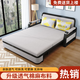 NAIYU SAFAT LIT DOUBLE PLACKING MULTIFUNCTION Poldable Retractable Salon Small Apartment Durable Balconie Balcon Double-usage Gris clair + Pillow à livraison de rack noir [1,08 mètre] + 5 cm Sponge + 2 cm Latex