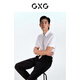 GXG men's basic classic business iron-free multi-color short-sleeved shirt for men easy to care White S
