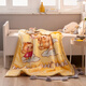 Antarctic Milk Velvet Children's Baby Blanket Winter Thickened Plus Velvet Kindergarten Nap Blanket Single Leg Cover Love Bear Double-layer Thickened Soft Skin-Friendly Children's Blanket-110*140cm
