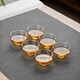 Lvchangming Tea Cup Glass Master Cup Thickened Cup Heat-resistant Tea Cup Personal Kung Fu Tea Cup Small Tea Cup 70ml 6 Count