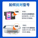 Shengchang is suitable for HP 2800e ink cartridges that can be added with ink (HP) DJ2800e household small A4 inkjet color printer 305XL [1050 pages] 305xl new black color set display ink amount cannot be added with ink