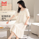 
Cat man [anti-mites and antibacterial pure cotton] women's pajamas nightgown women summer French sweet lace princess style beige L