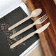 Shenfu disposable spoons and forks, biodegradable tableware, individually packaged wheat straw knife, soup spoon, restaurant spoon, single package of 100 pieces, biodegradable S170 spoon