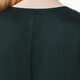 VOA100% mulberry silk double-sided satin 40mm heavy green round neck long sleeve one-button silk T-shirt BE687 Green Shade Ranran (G06) M