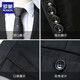 Luo Meng high-end no-iron anti-wrinkle suit men's business casual wedding formal suit jacket top men's black (suit + trousers + shirt + gift bag) XL
