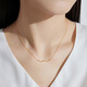 Chow Tai Fook SOINLOVE minimalist series 18K color gold minimalist ins style necklace for women VE154 40cm