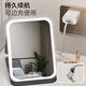 Syouranled makeup mirror folding portable handheld makeup mirror with light large size bedroom student dormitory desktop beauty mirror internet celebrity high definition intelligent fill light makeup mirror beauty mirror Chinese Valentine's Day gift for girlfriend and wife white small foldable