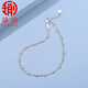 Aiyu's new PT950 platinum anklet for women, round bead O-shaped chain, double layer simple platinum foot ornament, versatile summer gift