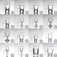 Yao Wanxi small wine glass 5ml one-cup glass small white wine glass set home cup spirit glass goblet white price is 1 for 10 pieces for sale No. 13 cup