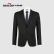 Qipai Men's Suit Business Casual Suit Youth Workplace Formal Fit Slim Suit 119C73050 Black B48