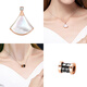 Fat Donglai same style 18k pendant single pendant single female silver necklace color gold pendant without chain 18K rose gold color gold silver charming small waist-rose gold