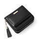 viney first layer cowhide short women's wallet student folding coin purse large capacity wallet wallet female light luxury document bag