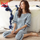Cat Man (Miiow) 100 reines Baumwoll-Pyjama für Frauen im Sommer kurzärmeligte Hosen Fett MM Plus Size 200 Jin [Jin entspricht 0,5 kg] Lose Cartoon Outdoor-Kleidung 9923 L 100-120 Jin [Jin gleich 0,5 kg]