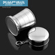 High-quality travel folding cup 316 stainless steel stainless steel folding water cup/portable outdoor travel compression cup, 2 small, medium and large each